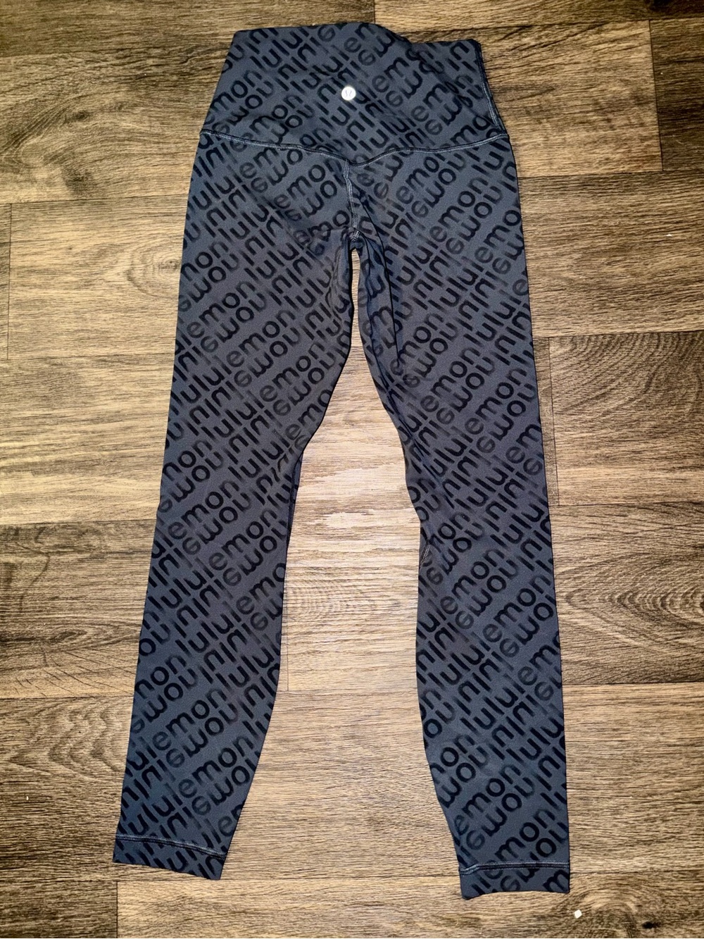 Women’s Align High Rise 25” Flux WordMark Black Lululemon Multi Logo Leggings - Picture 3 of 10